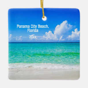 Anpassningsbar Photo Panama City Beach Umbrellas Julgransprydnad Keramik