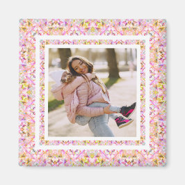 Anpassningsbar Photo Pastel Rosa Lycklig Grönt Mor Magnet