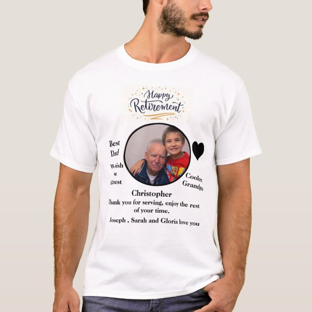 Anpassningsbar Photo Pension Elegant T Shirt (Framsida)