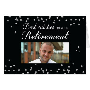 Anpassningsbar Photo, Pension Grattiss Black Hälsningskort