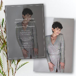 Anpassningsbar Photo Pension Party Firande inbanna Inbjudningar