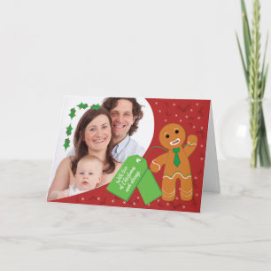 Anpassningsbar Photo Pepparkaksgubbe all vår Luv Kort