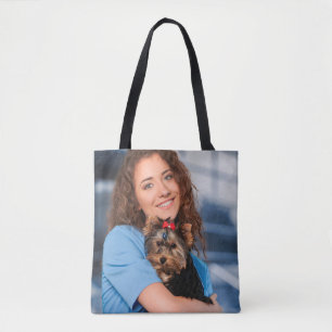 Anpassningsbar Photo Personalize Family Puppy Tygkasse