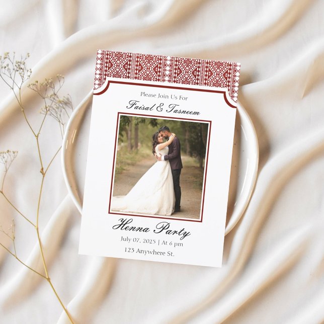 Anpassningsbar Photo Personlig Arab Henna-inbjudan Inbjudningar (Skapare uppladdad)