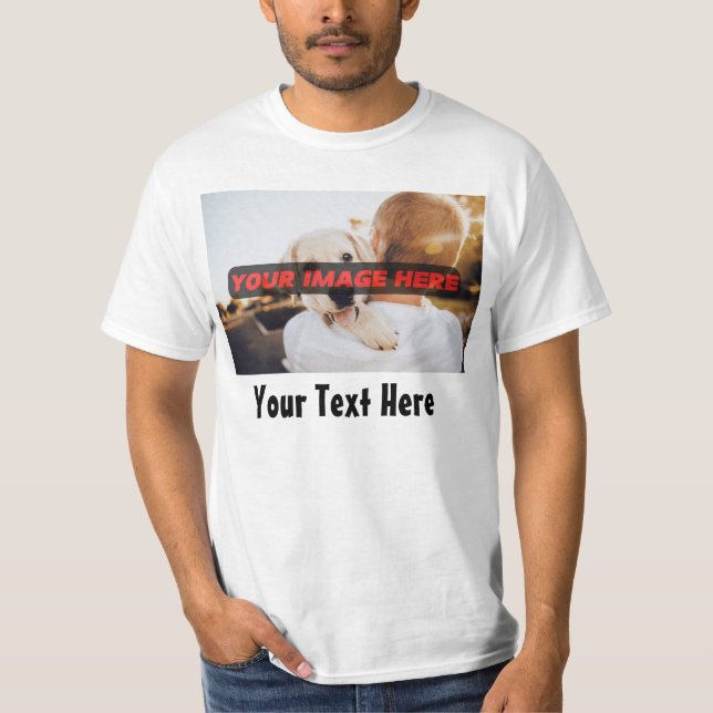 Anpassningsbar Photo - Personlig Bild Gift T Shirt (Framsida)