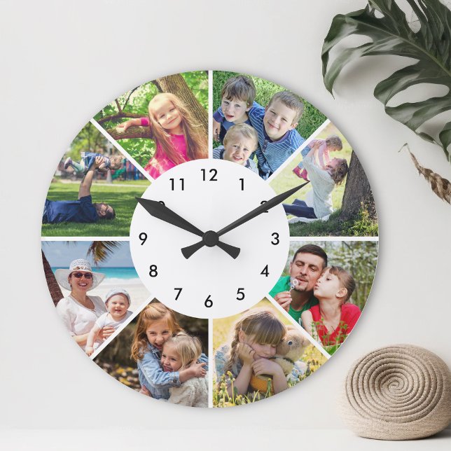 Anpassningsbar Photo Personlig Family Children Fri Rund Klocka (Skapare uppladdad)