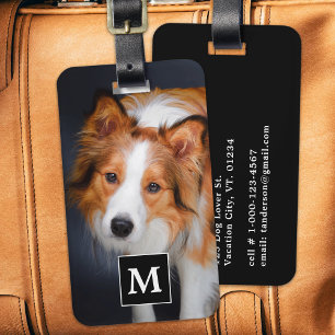 Anpassningsbar Photo Personlig Family Pet Hund Mon Bagagebricka