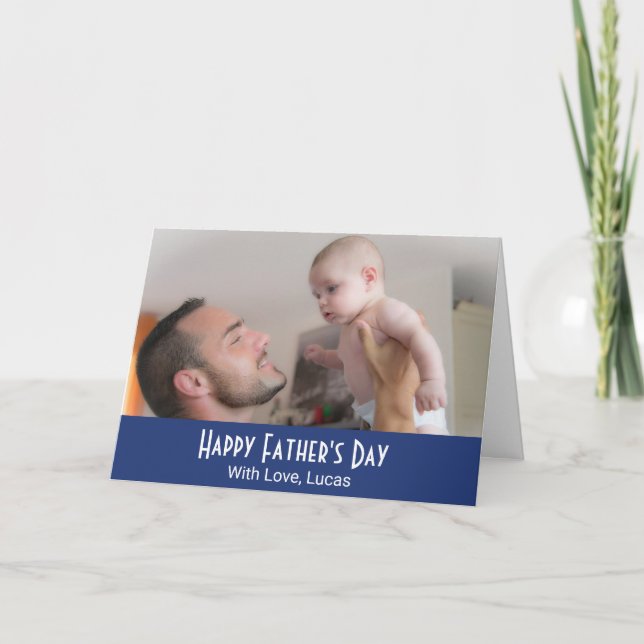 Anpassningsbar Photo Personlig Fars dag-kort Kort (Framsida)