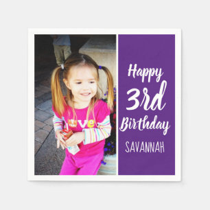 Anpassningsbar Photo Personlig Grattis på födelsed Pappersservett