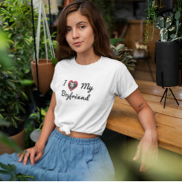 Anpassningsbar Photo Personlig I Kärlek Min Boykom T Shirt
