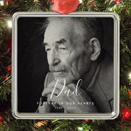 Anpassningsbar Photo Personlig Memorial Död Julgransprydnad Metall