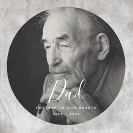 Anpassningsbar Photo Personlig Memorial Dödsutmärk Runt Klistermärke