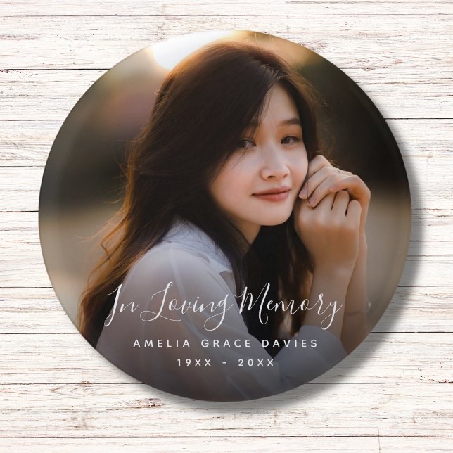 Anpassningsbar Photo Personlig Memorial Tribute Fu Knapp (Custom Photo Memorial Pin)