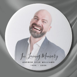 Anpassningsbar Photo Personlig Memorial Tribute Fu Knapp