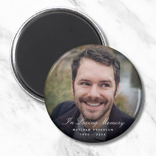 Anpassningsbar Photo Personlig Memorial Tribute Fu Magnet