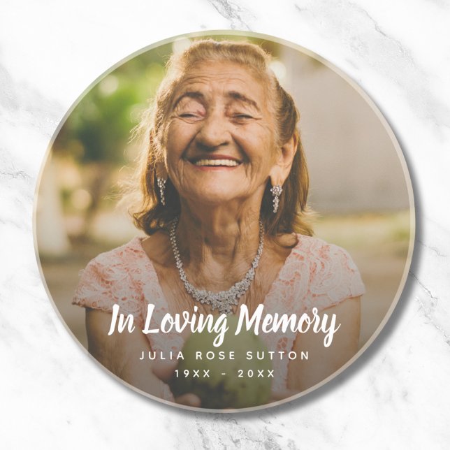 Anpassningsbar Photo Personlig Memorial Tribute Fu Underlägg (Photo Memorial Coaster)