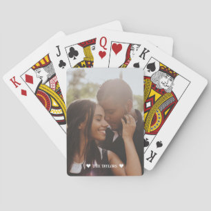 Anpassningsbar Photo Personlig par Kärlek Heart Casinokort