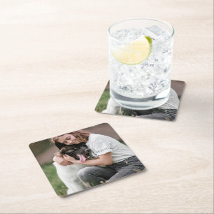 Anpassningsbar Photo Personlig Underlägg Papper Kvadrat