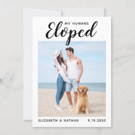 Anpassningsbar Photo Pet Hund Elopement Announceme Spara Datumet