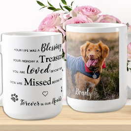 Anpassningsbar Photo Pet Loss Gift Pet Memorial Co Kaffemugg