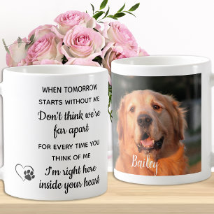 Anpassningsbar Photo Pet Loss Keepsak Pet Hund Mem Kaffemugg