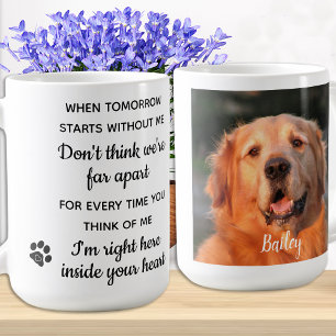 Anpassningsbar Photo Pet Loss Keepsak Pet Memorial Kaffemugg