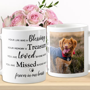 Anpassningsbar Photo Pet Loss Keepsak Pet Memorial Kaffemugg
