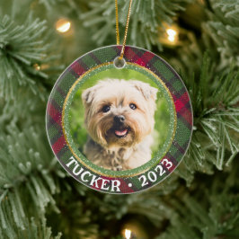 Anpassningsbar Photo Pet Namn-årshelgen Ornament