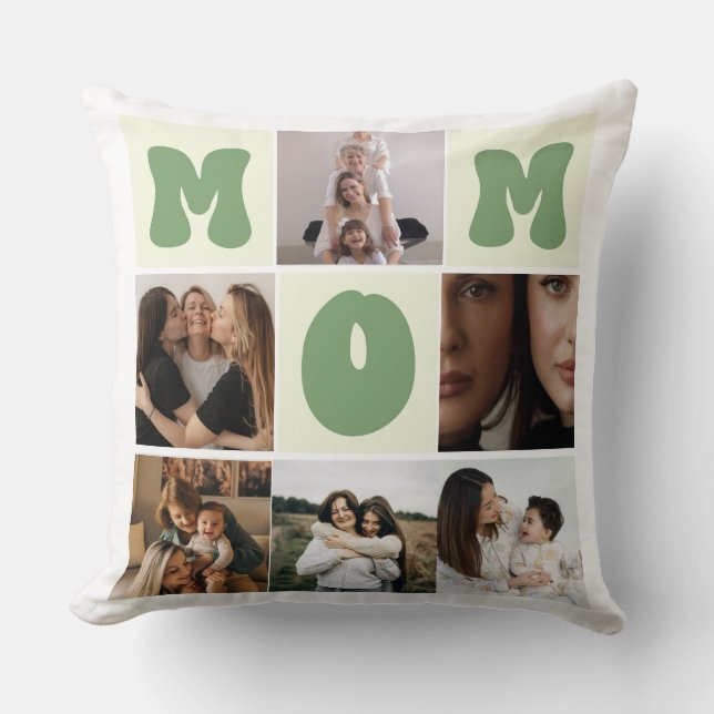Anpassningsbar Photo Pillow for Mamma - lägg till  Kudde (Framsida)