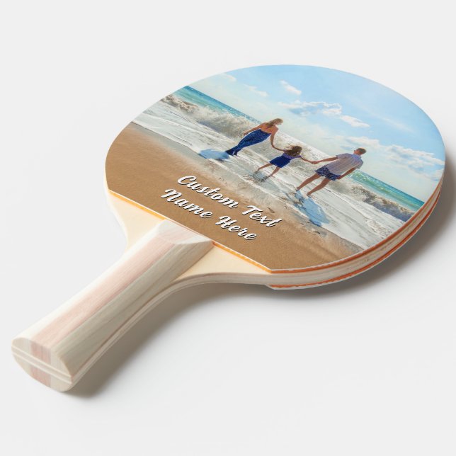 Anpassningsbar Photo Ping Pong Paddle med text Nam Pingisracket (Ryggvinkel)