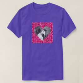 Anpassningsbar Photo Pixel Heart Valentines T-Shir T Shirt