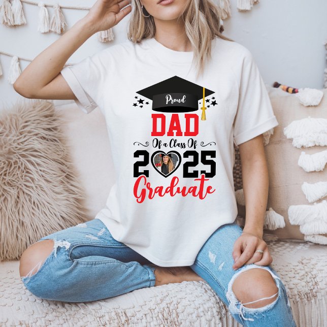 Anpassningsbar Photo Proud Student Family 2025-pre T Shirt (Skapare uppladdad)