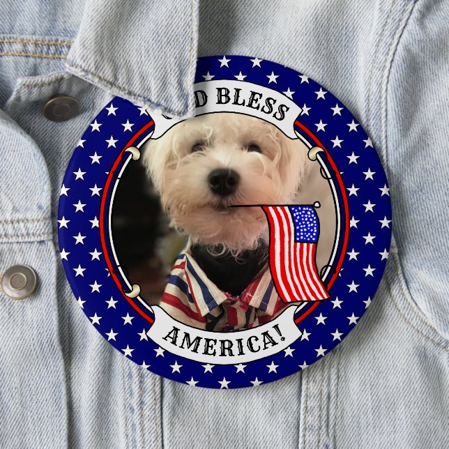 Anpassningsbar Photo Ram USA Amerikanska Flagga Pa Knapp (In Situ)