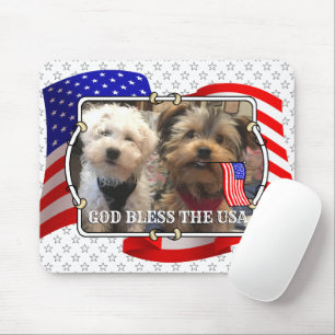 Anpassningsbar Photo Ram USA Amerikanska Flagga Pa Musmatta