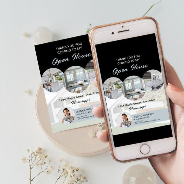 Anpassningsbar Photo Real Gods Open House - tackko Inbjudningar (Custom Photo Real Estate Open House Thank You Card)