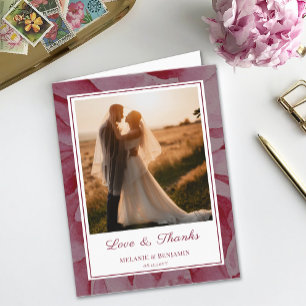 Anpassningsbar Photo Ro Romantic Flower - tack dit Inbjudan