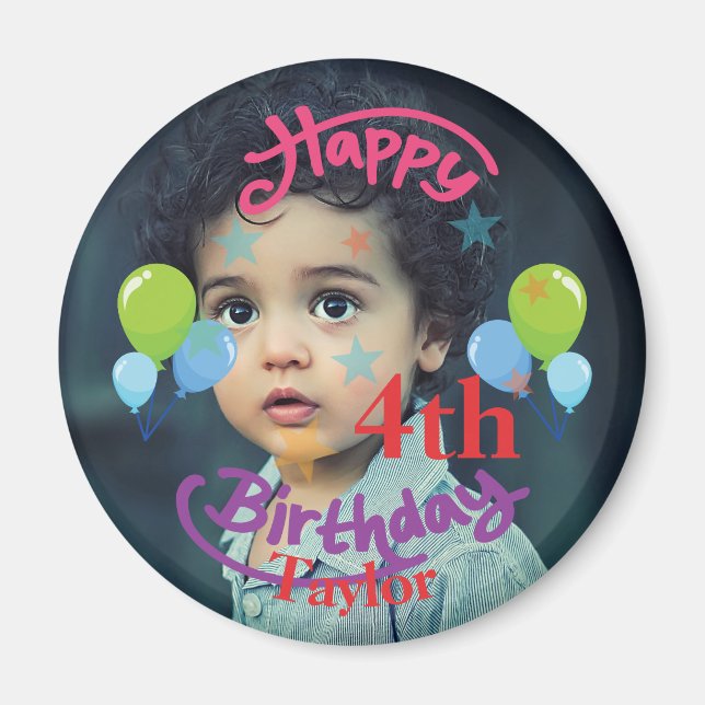 Anpassningsbar Photo Round Magnet (Framsidan)