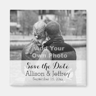 Anpassningsbar Photo Save Date Square Magnets Magnet