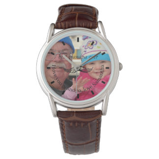 Anpassningsbar Photo Script Watch | Bästa farfar n Armbandsur