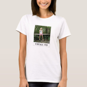 Anpassningsbar Photo Shirt 40:e födelsedagen Vinta T
