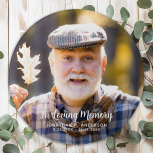 Anpassningsbar Photo Simple Memorial Personlig Fun Knapp