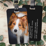 Anpassningsbar Photo Simple Personlig Family Pet-H Bagagebricka<br><div class="desc">Ge dig på dina resor med en aning personlighet och en antydan om stollig med vårt moderna Photo Luggage Tag designat, särskilt för hundälskare. Oavsett om du lämnar av på ett företag i resa eller går ut på semester i äventyr, säkerställer den här bagagemaggen att dina tillhörigheter är både identifierbara...</div>