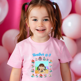 Anpassningsbar Photo Sjöjungfruars Themme Rosa Gir T Shirt