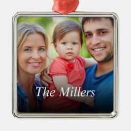 Anpassningsbar Photo Skapar din egen Julgransprydnad Metall