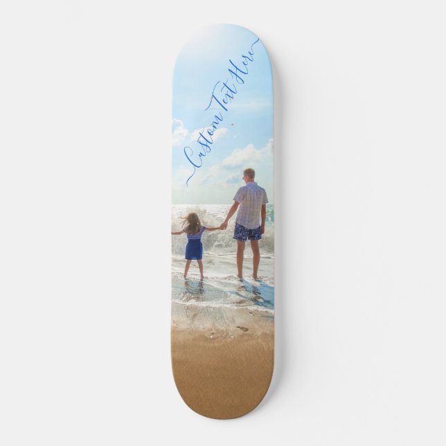 Anpassningsbar Photo Skateboard ger foton och text (Framsida)