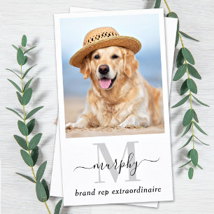 Anpassningsbar Photo Social Media Pet Influencer M Visitkort
