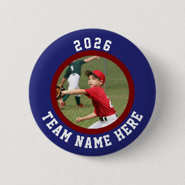 Anpassningsbar Photo Sports-stift/knapp med team n Knapp