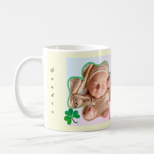 Anpassningsbar Photo St. Patrick's 4 Löv Shamrock Kaffemugg