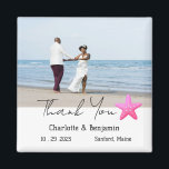 Anpassningsbar Photo Starfish Beach Wedding Favor Magnet<br><div class="desc">Anpassningsbar Photo Starfish Beach Wedding Favor-magnet har en förstklassig fotomall, text och bröllop. En bröllopsgåva till dina gäster i perfekten. Det kommer att matcha bröllop-temat som strand, tropisk, kust, Hawaii eller destinationer bröllop. Klicka på knappen Anpassa för att anpassa den med texten eller fotot.Besök gärna min butik " loveyouart" om...</div>