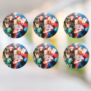 Anpassningsbar Photo Stickers Personlig Photo Fami Runt Klistermärke